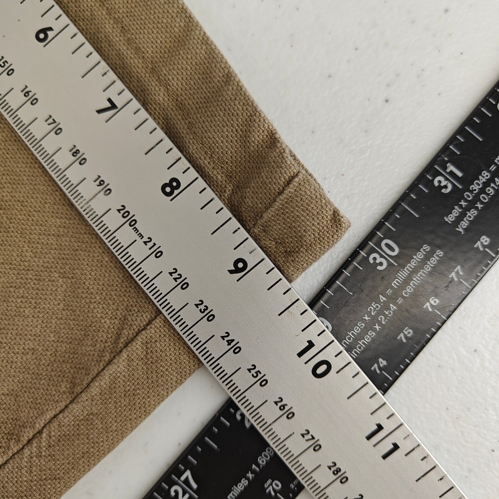 Wrangler Carpenter Pants Mens 42x30 Tan Beige Stretch Flex Casual Utility Work - Picture 6 of 9